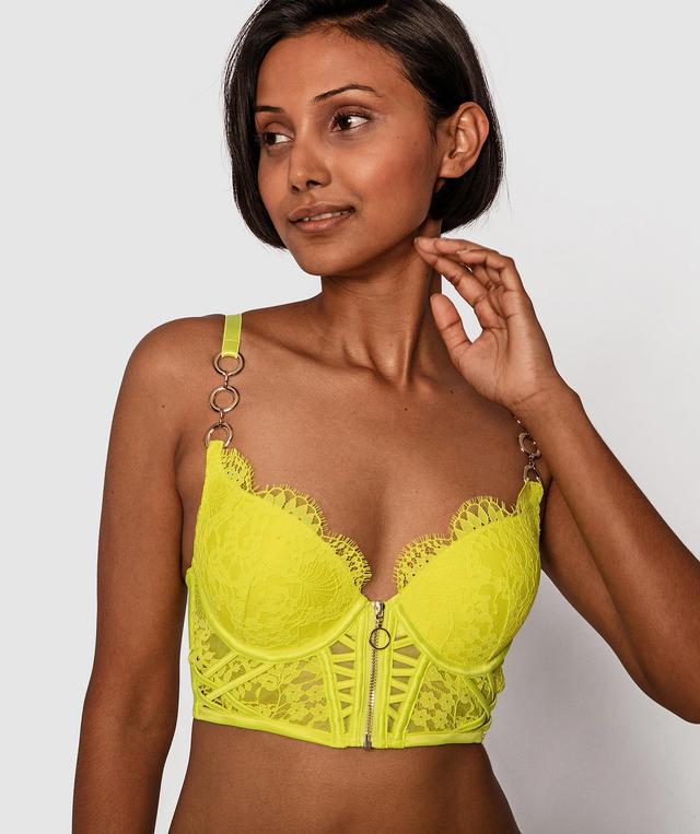 Vamp Rise and Shine Push Up Bra - Chartreuse