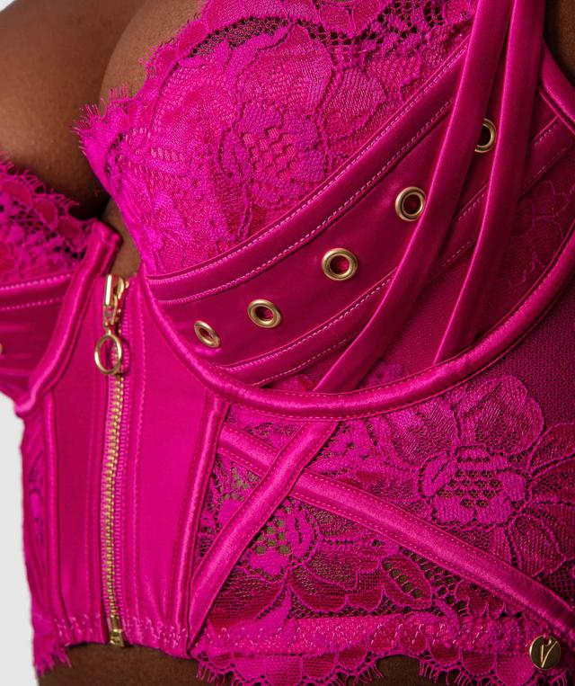 Vamp Run The Show Push Up Bra - Magenta