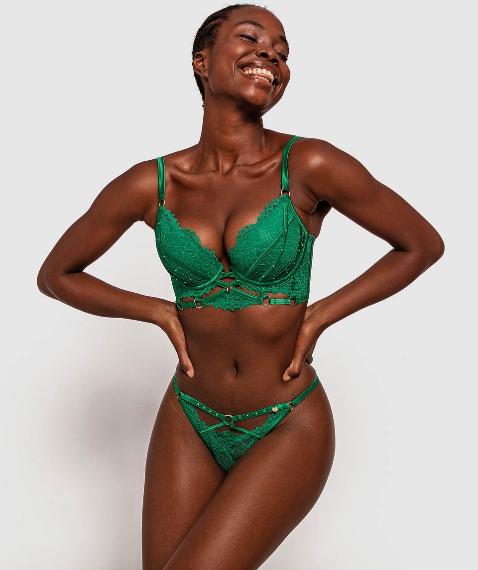 Vamp Seduce Mini V Knicker  - Green