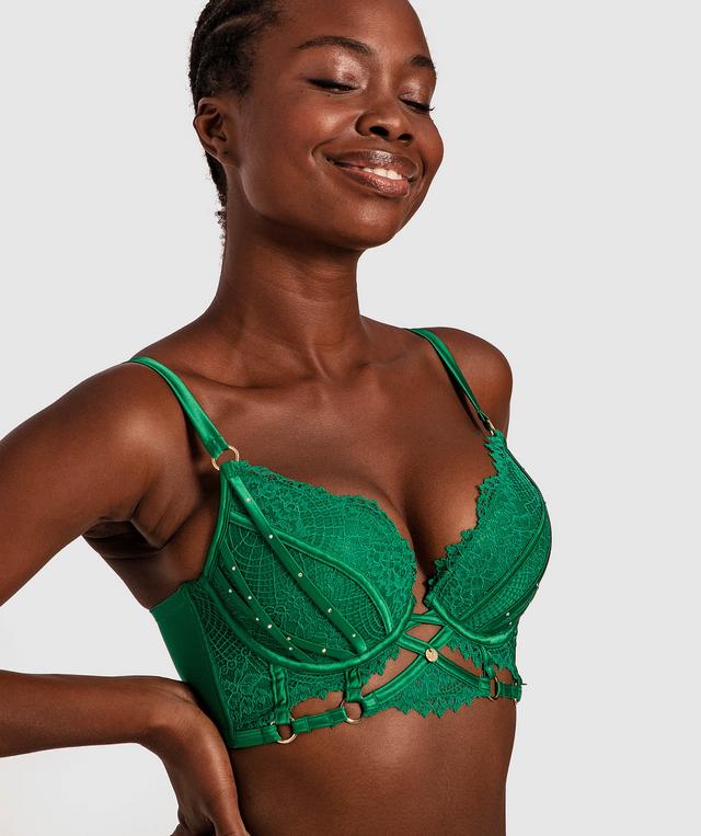 Vamp Seduce Push Up Bra - Green
