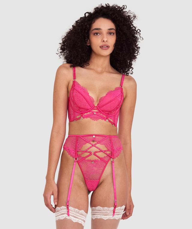 Vamp Seduce Suspender - Pink