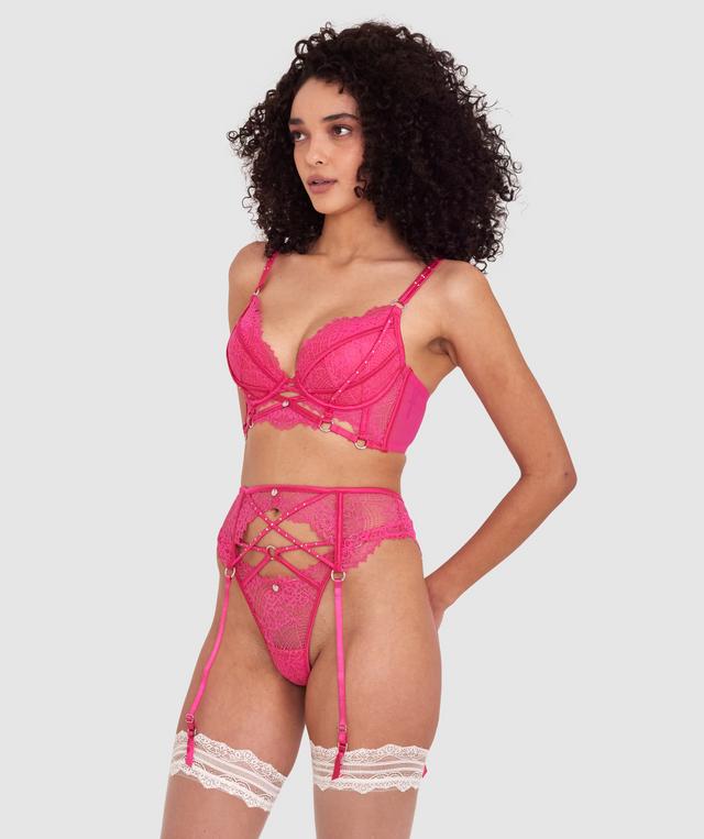 Vamp Seduce Suspender - Pink