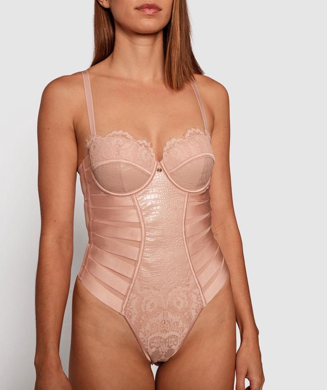Vamp Serpentine Balconette Push Up Bodysuit - Nude