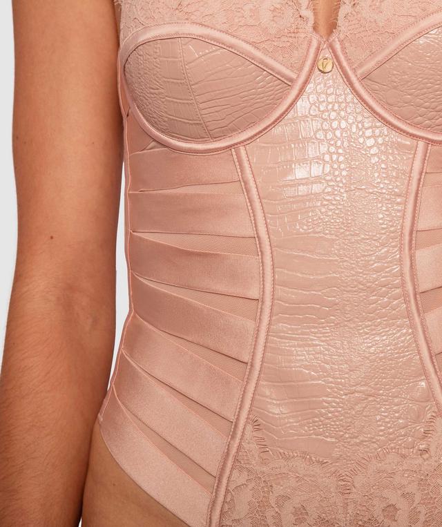 Vamp Serpentine Balconette Push Up Bodysuit - Nude