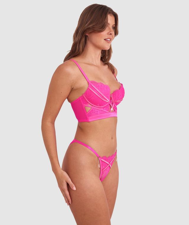 Vamp Showthang Double Push Up Bra - Fuchsia Pink