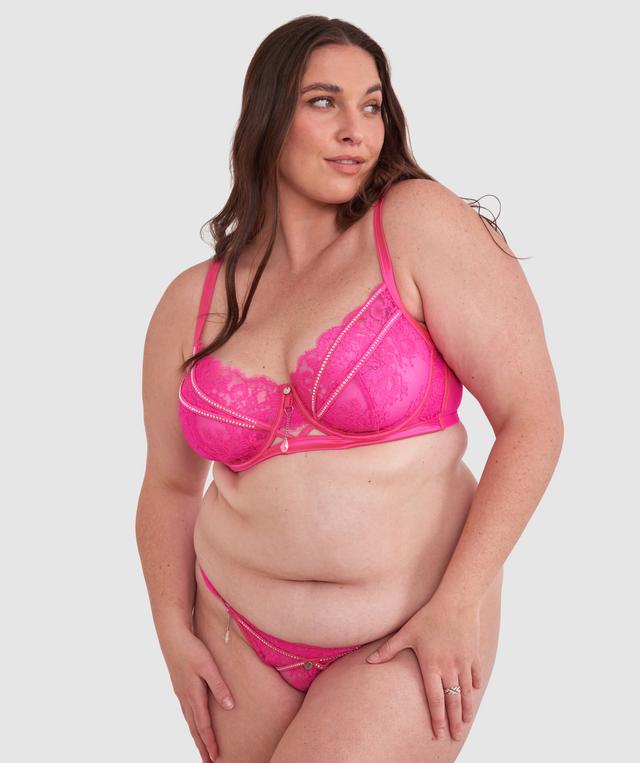 Vamp Showthang Full Cup Balconette Bra - Fuchsia Pink