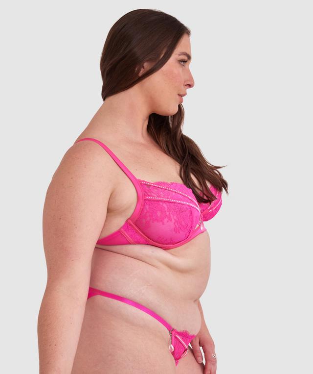Vamp Showthang Full Cup Balconette Bra - Fuchsia Pink