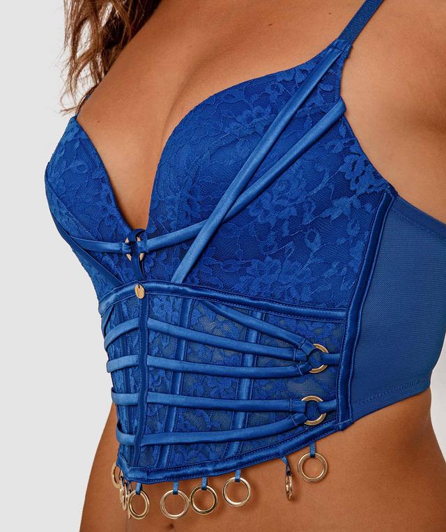 Vamp Signature Style Wirefree Push Up Bra - Cobalt Blue