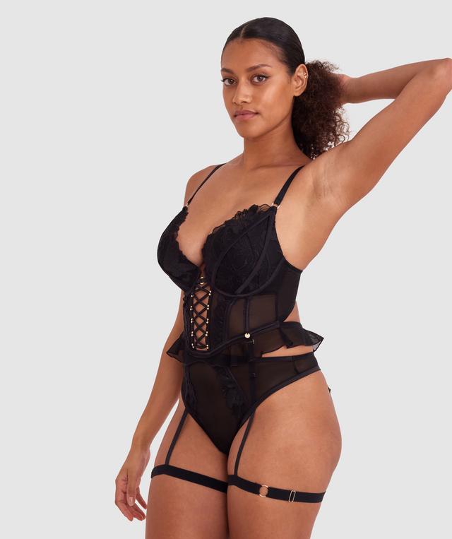 Vamp Spell On You Push Up Bodysuit - Black