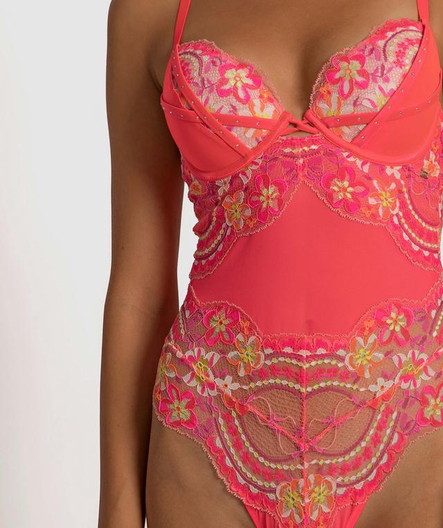 Vamp Stealing Hearts Push Up Bodysuit - Pink