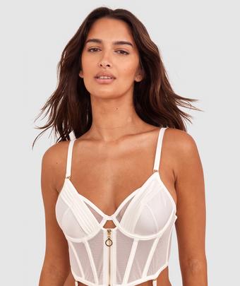 Vamp Strung Up Unlined Delight Corset - Ivory (IVORY)
