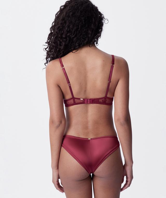Vamp Sweet Nothings High Leg Brazilian Knicker - Berry