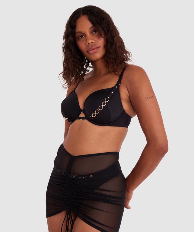 Vamp Swim Buckle Up Baby Gathered Skirt - Black