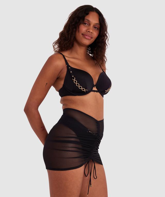 Vamp Swim Buckle Up Baby Gathered Skirt - Black