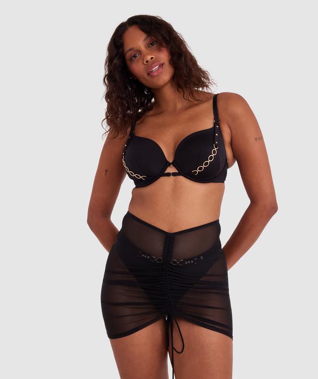 Vamp Swim Buckle Up Baby Gathered Skirt - Black