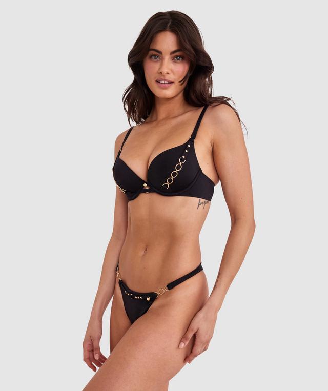 Vamp Swim Buckle Up Baby V String - Black