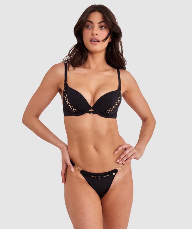 Vamp Swim Buckle Up Baby V String - Black