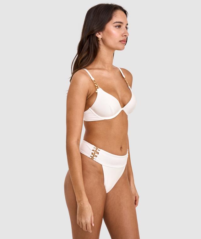 Vamp Swim Summer In Capri High Waisted Bikini Bottom - Ivory