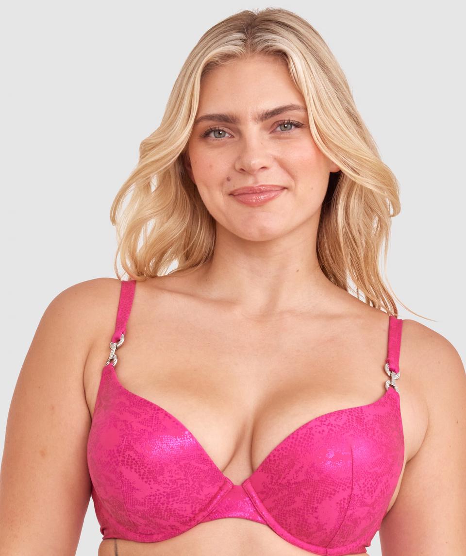 Vamp Swim Sundance Push Up Bikini Top - Pink