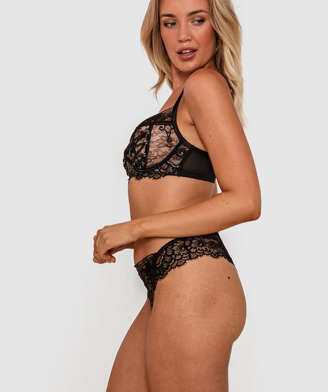 Vamp Take A Risk High Waist V String - Black