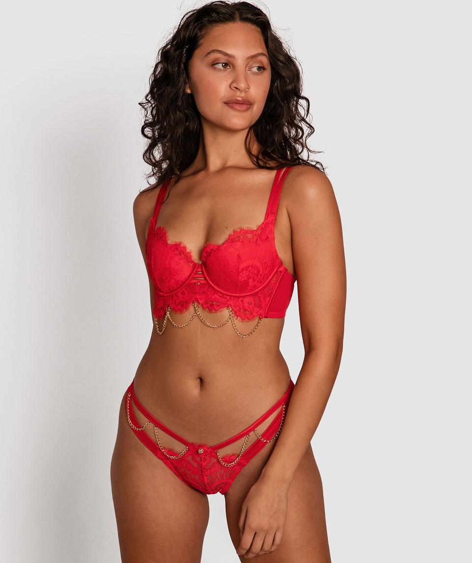 Vamp The Heart Breaker Push Up Bra - Red