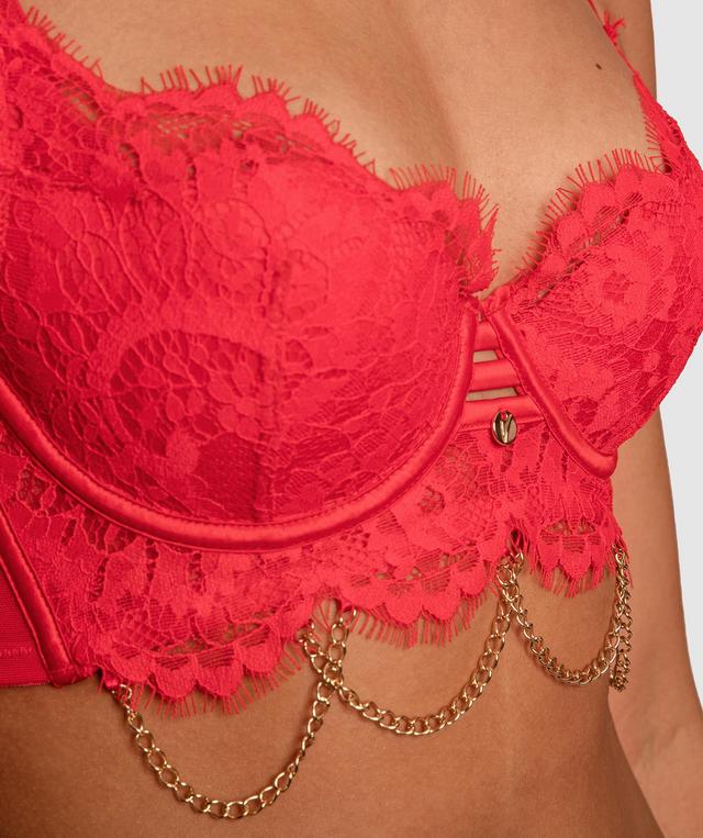 Vamp The Heart Breaker Push Up Bra - Red