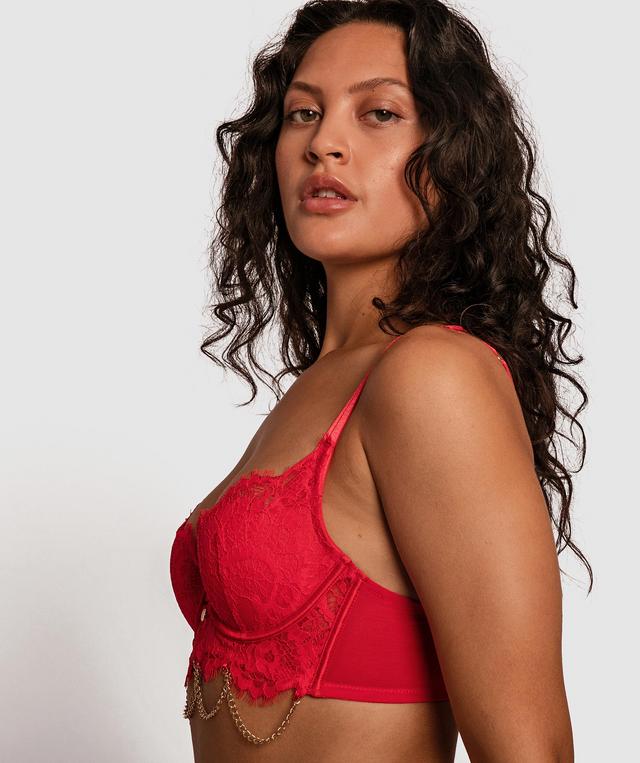 Vamp The Heart Breaker Push Up Bra - Red