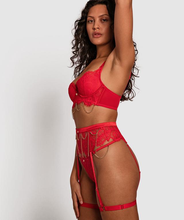 Vamp The Heart Breaker Suspender - Red