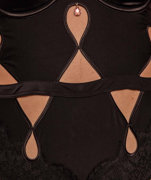 Vamp The Look Of Love Push Up Bodysuit - Black