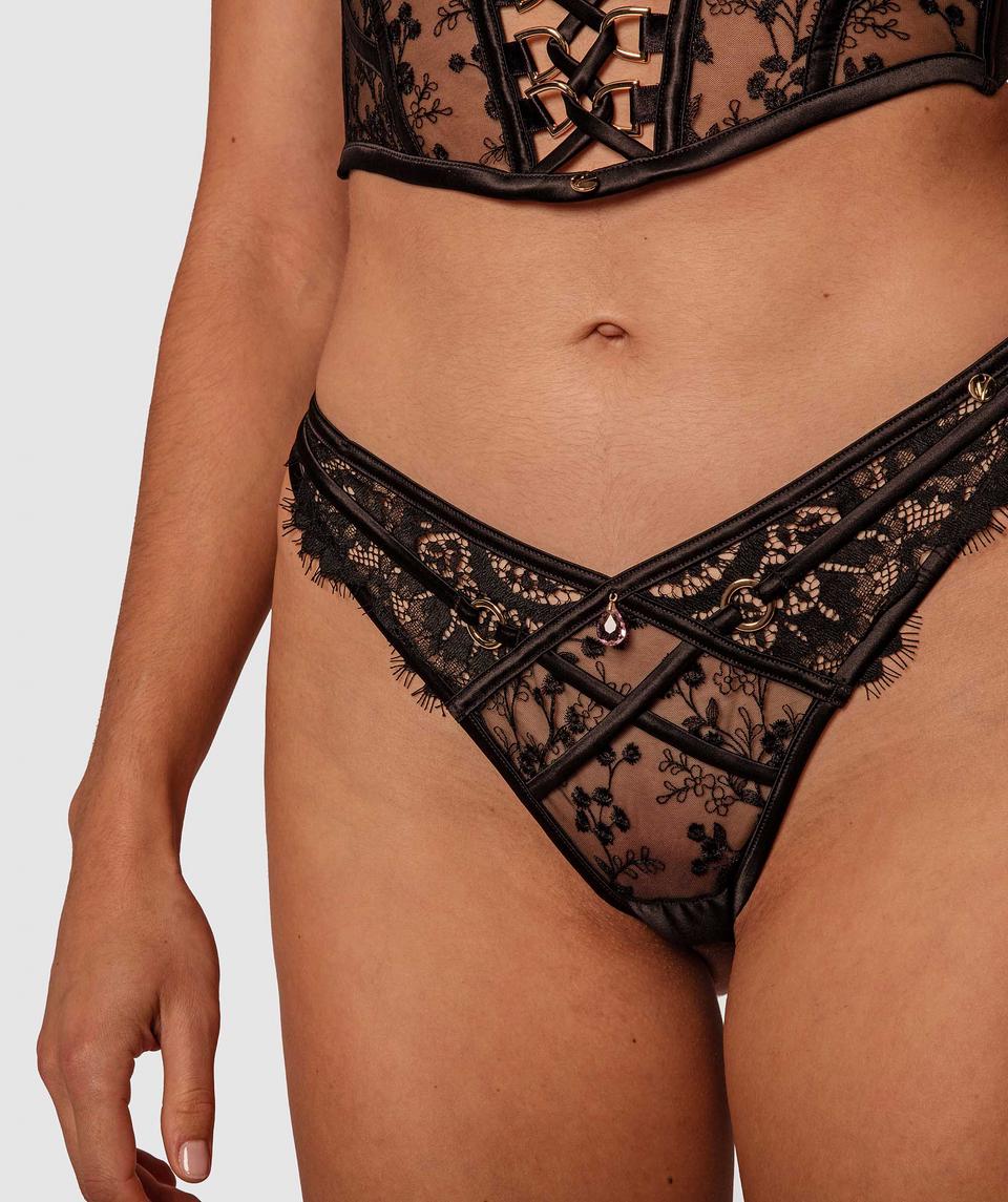Vamp The Look Of Love V String Knicker - Black