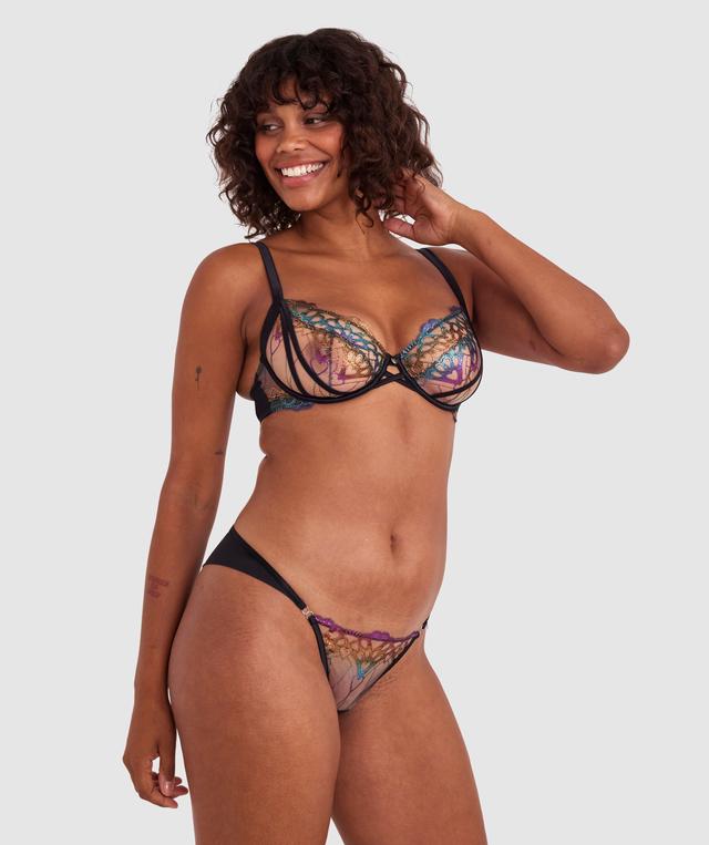Vamp Too Heart To Handle Brazilian Knicker - Black