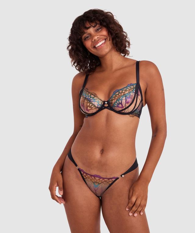 Vamp Too Heart To Handle Brazilian Knicker - Black