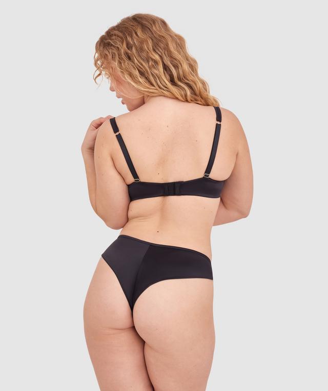 Vamp Vixen High Leg Brazilian Knicker - Black