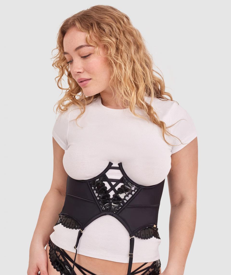 Vamp Vixen Waspie - Black