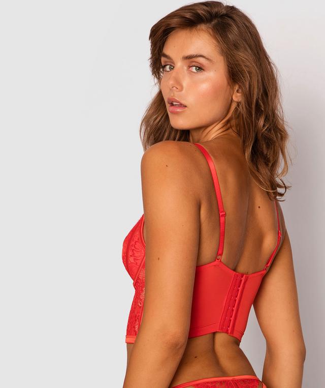 Vamp Wild Thoughts Push Up Bra - Red/Nude
