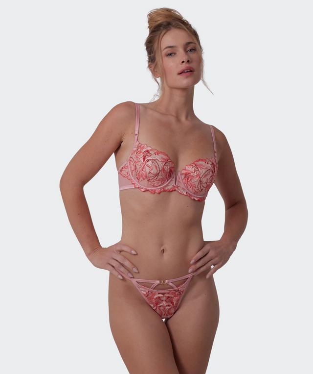 Vamp Your Loss High Leg G String - Dusty Pink