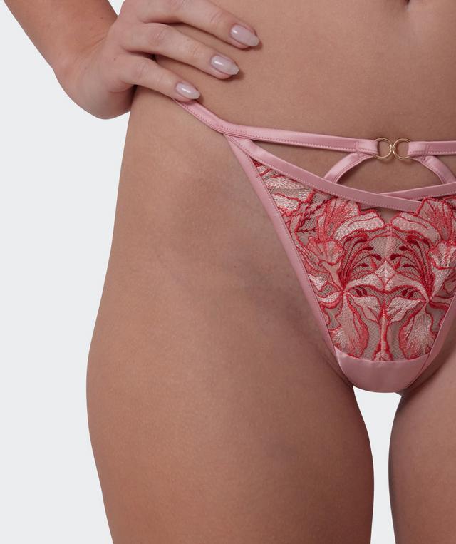 Vamp Your Loss High Leg G String - Dusty Pink