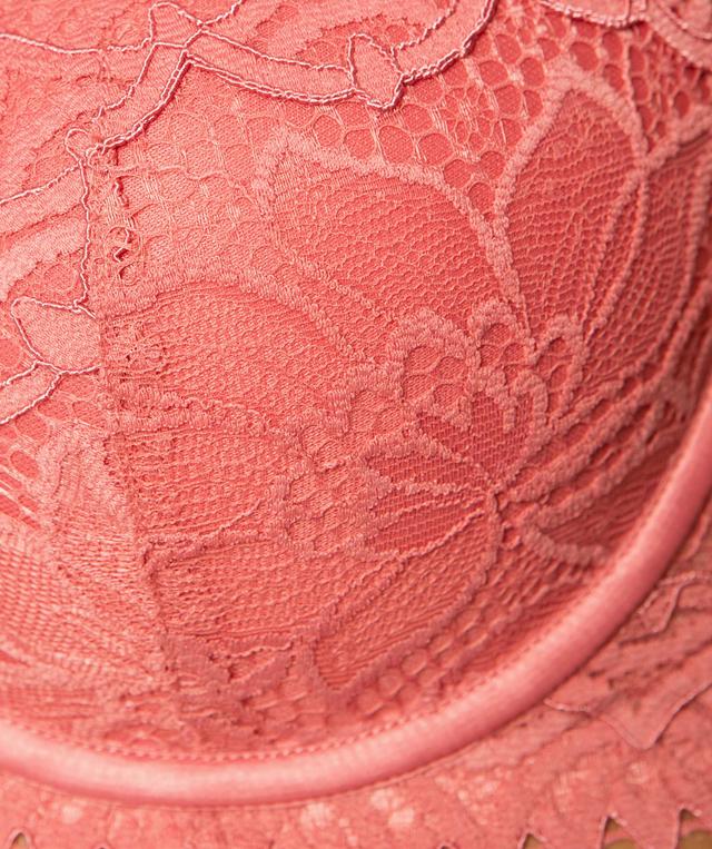 Venice Dentele Plunge Double Push Up Bra - Pink