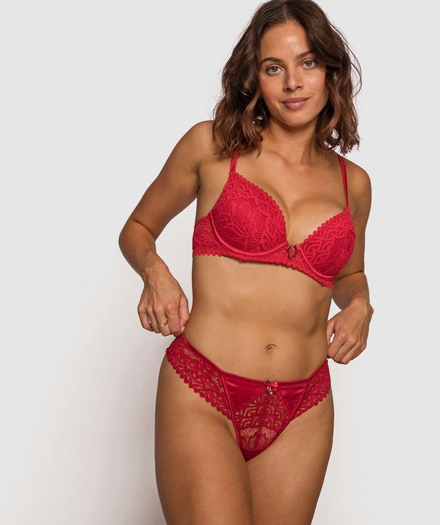 Venice V String Knicker - Red