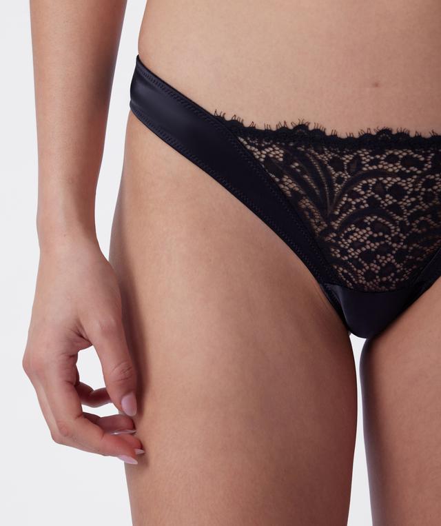Venus High Leg Brazilian Knicker - Black
