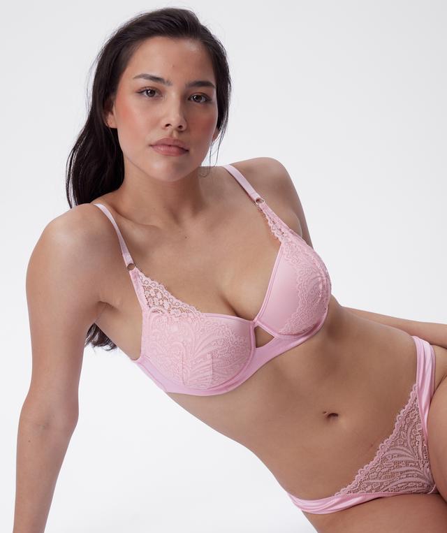 Venus High Leg Brazilian Knicker - Dark Pink