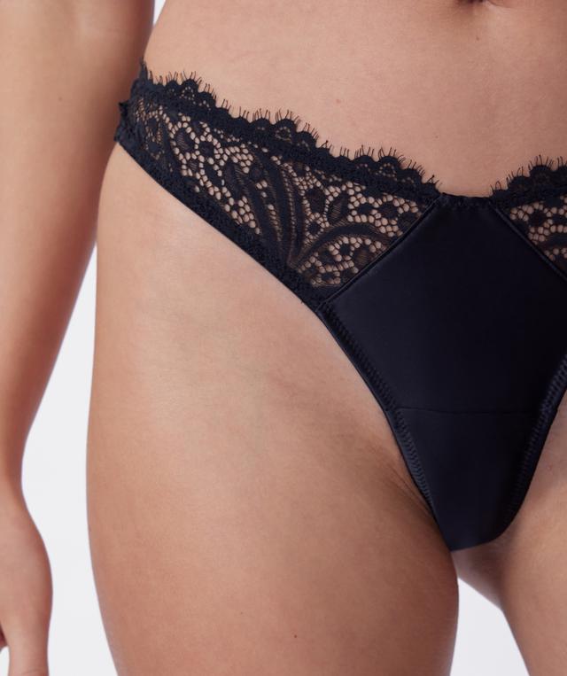 Venus High Leg G String - Black