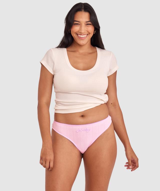 Weekend G String - Light Pink/Light Purple