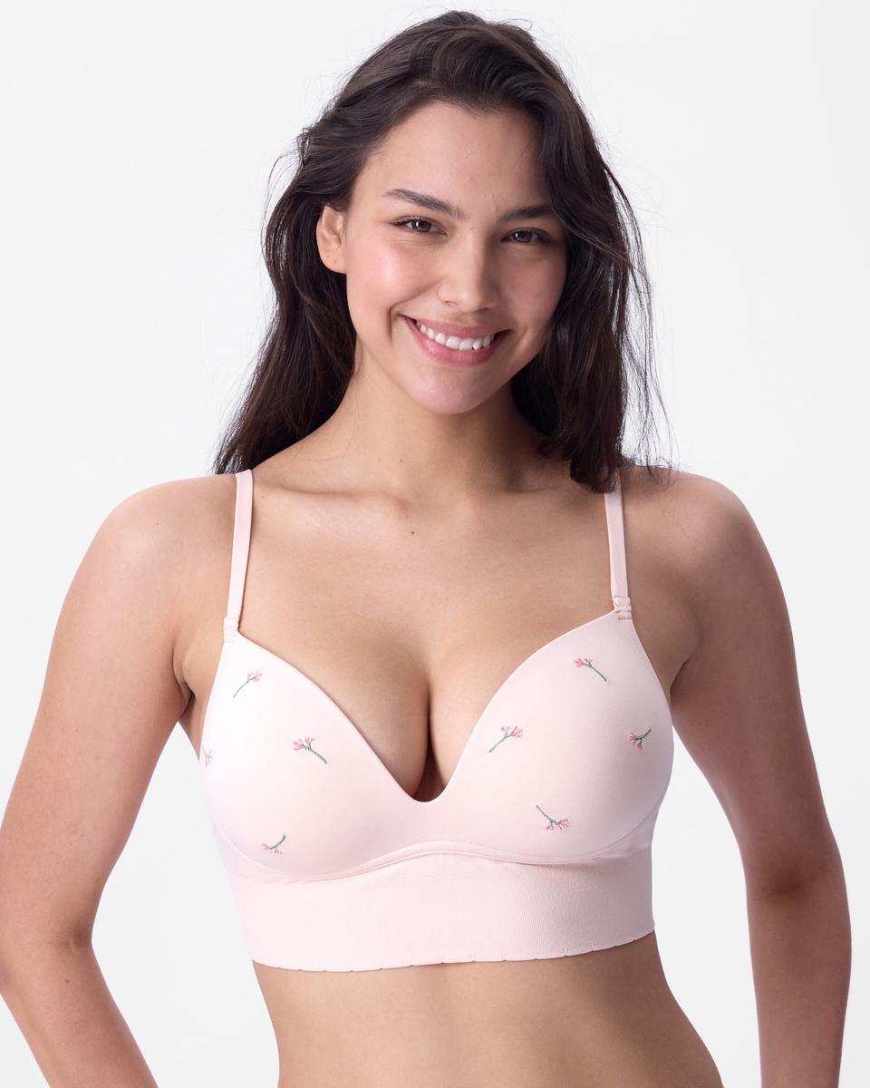 Wispy Bloom Wirefree Lightly Lined Bra - Nude 1