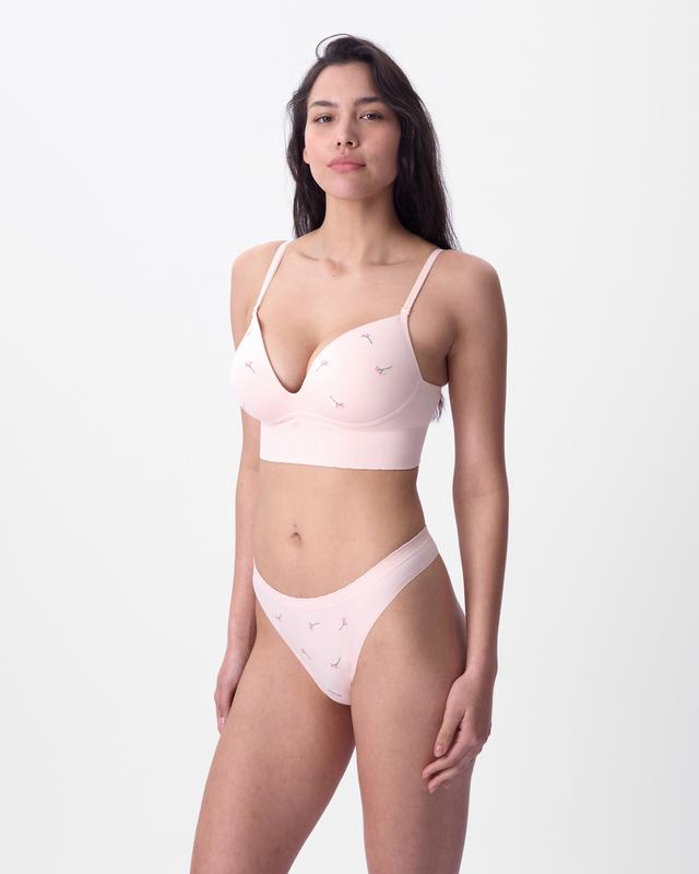 Wispy Bloom Wirefree Lightly Lined Bra - Nude 1
