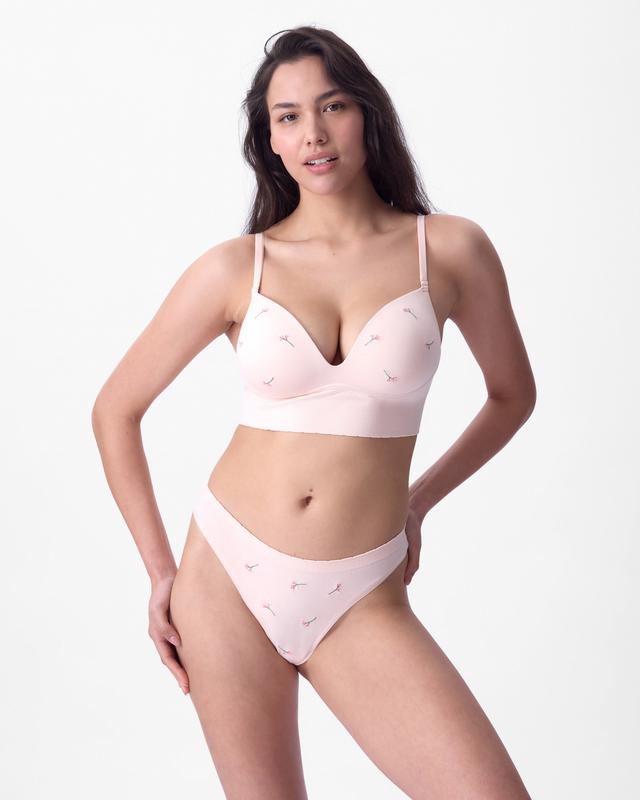 Wispy Bloom Wirefree Lightly Lined Bra - Nude 1