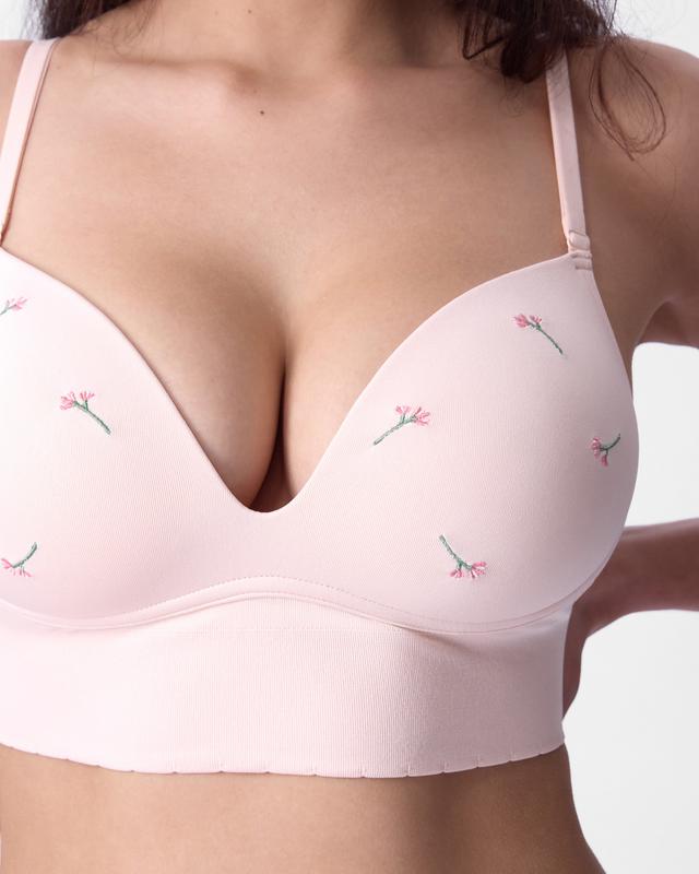 Wispy Bloom Wirefree Lightly Lined Bra - Nude 1