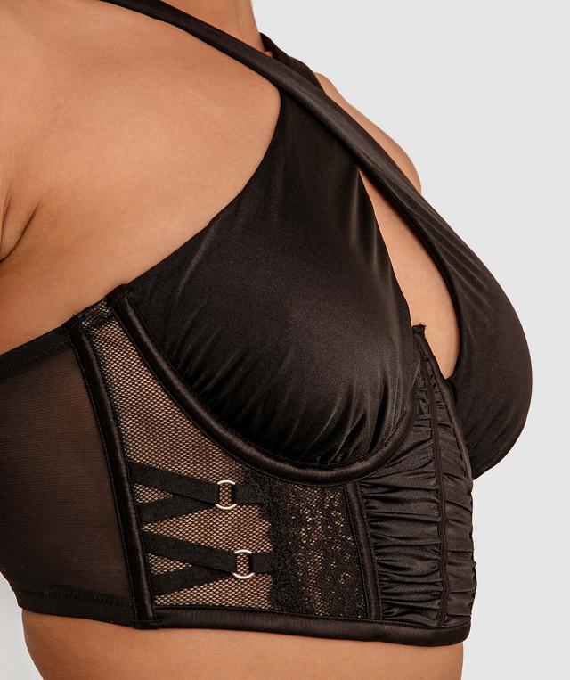 Ysabel Longline Halterneck - Black