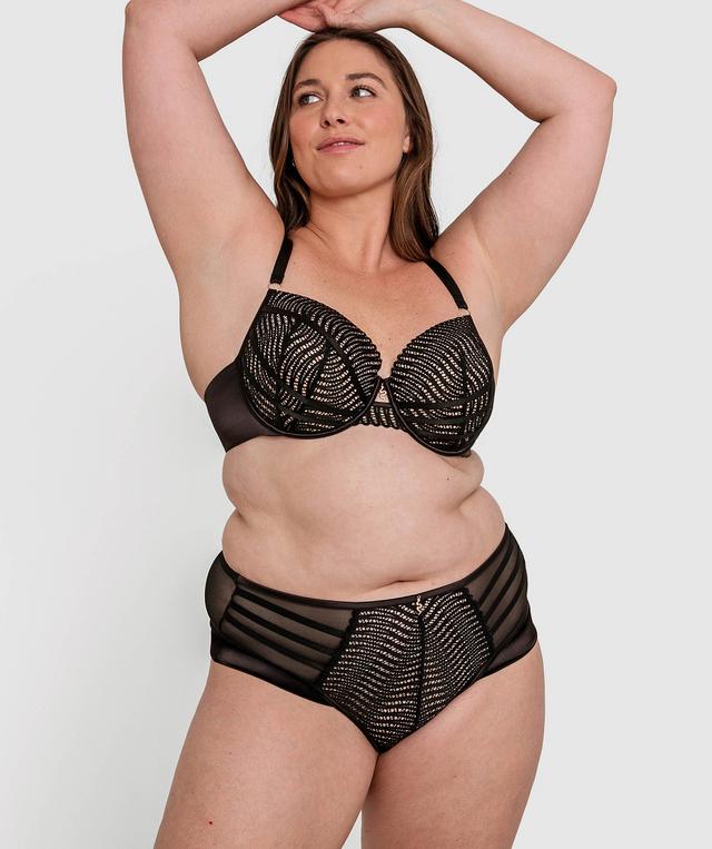Zuri Full Cup Balconette Bra - Black
