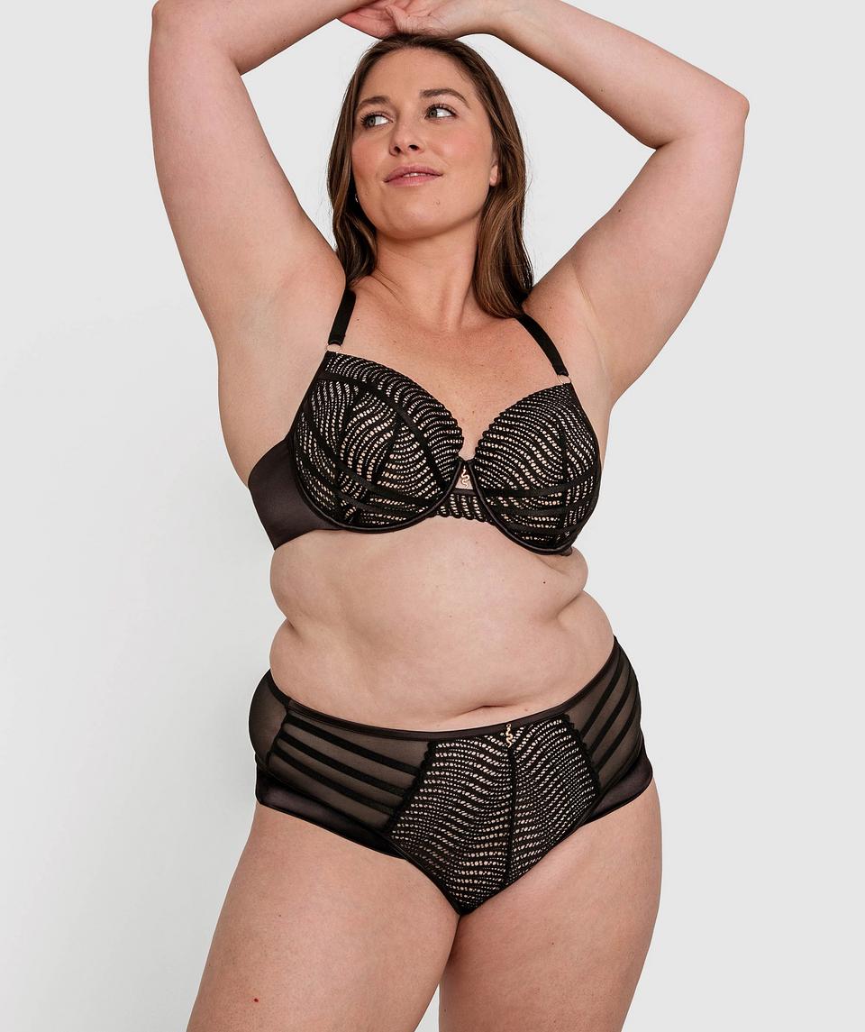 Zuri High Waist V String - Black
